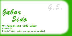 gabor sido business card
