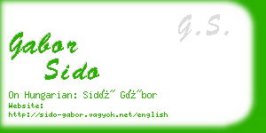 gabor sido business card